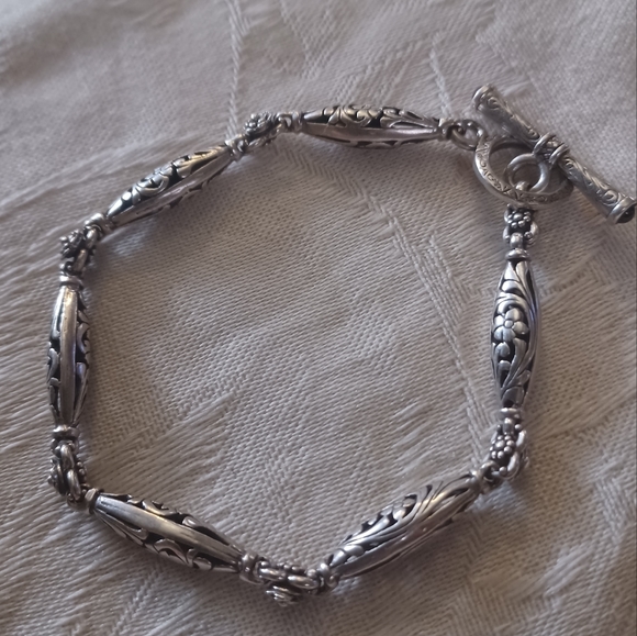 Konstantino Jewelry - Konstantino Floral Link Toggle Bracelet, SS